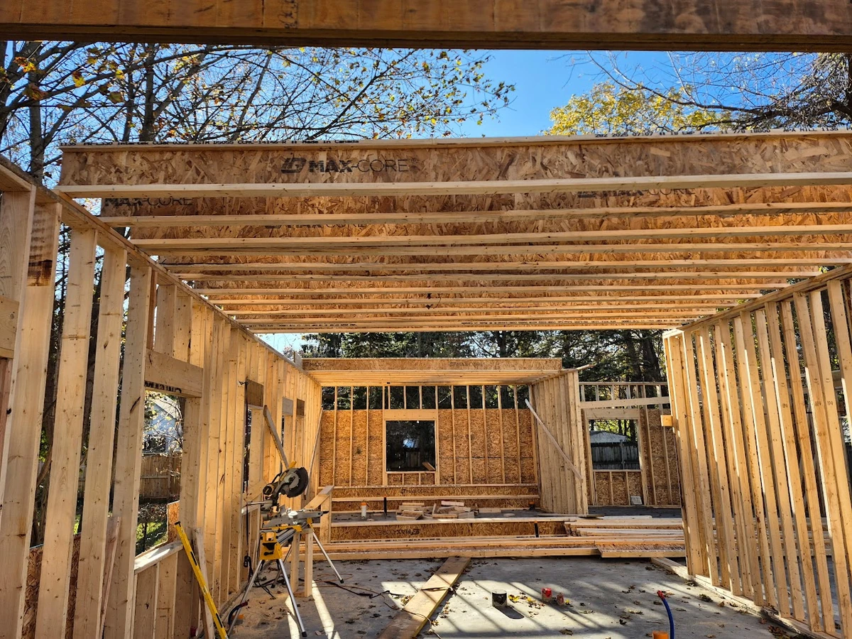 Timber framing on a Cini Group site